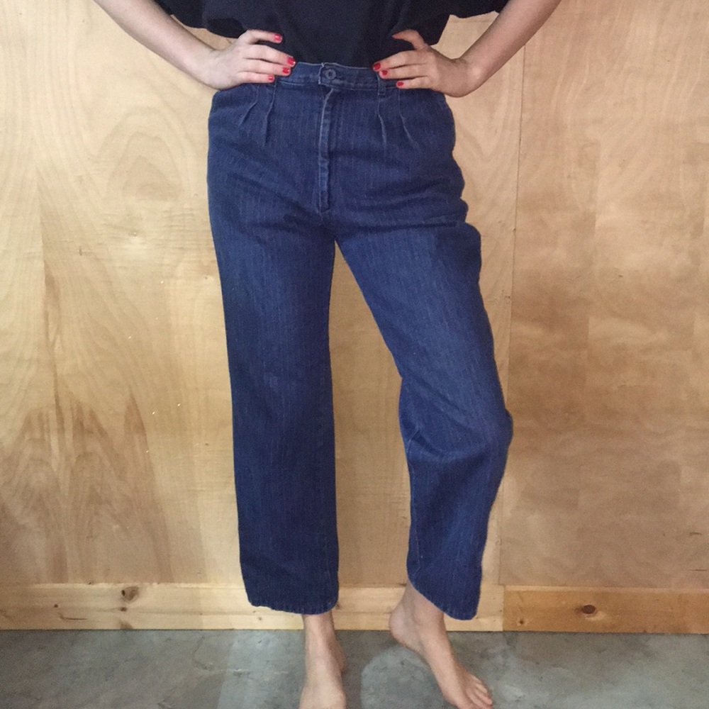 Vintage Lee High Waisted Striped Jeans